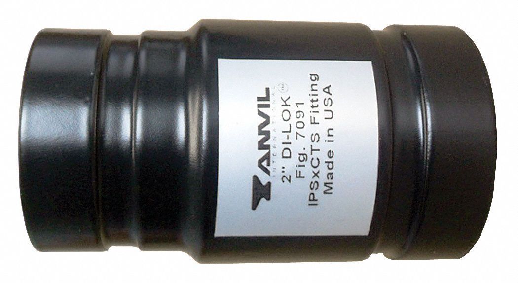 DI-LOK Adapter: Carbon Steel, 2 1/2 in x 2 1/2 in Fitting Pipe Size, Grooved, Class 150