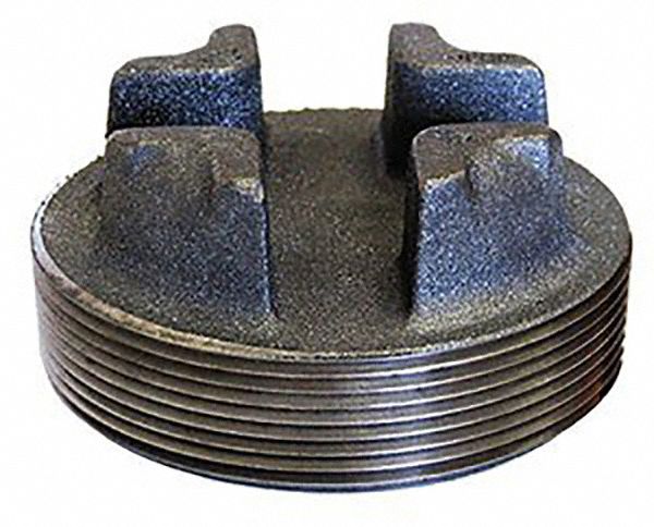 Hex Head Plug: Cast Iron, 4 in Fitting Pipe Size, Class 150