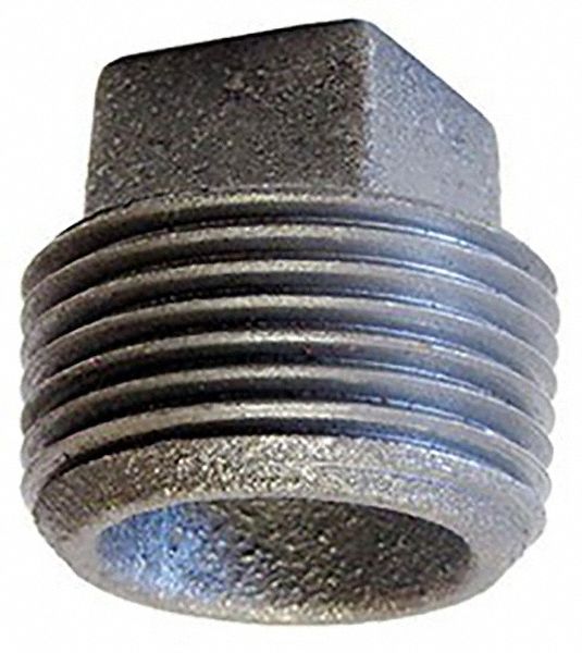 Hex Head Plug: Cast Iron, 3/4 in, Class 150