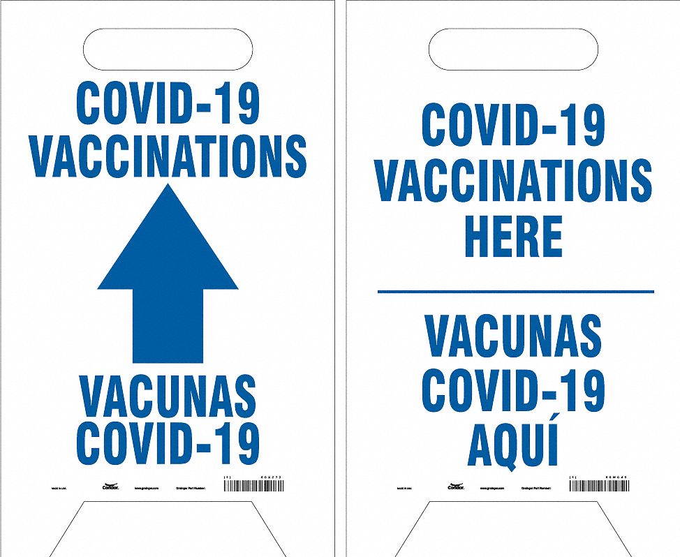 Floor Sign: Plastic, White, Not Retroreflective, 20 in Ht, 12 in Wd