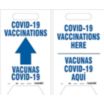 Covid-19 Vaccinations Vacunas Covid-19 (Up Arrow) Covid-19 Vaccinations Here Vacunas Covid-19 Aqui Folding Signs
