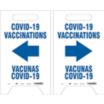 Covid-19 Vaccinations Vacunas Covid-19 (Left Arrow/Right Arrow) Folding Signs
