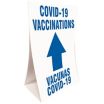 Covid-19 Vaccinations Vacunas Covid-19 (Up Arrow) Folding Signs