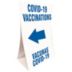 Covid-19 Vaccinations Vacunas Covid-19 (Left Arrow) Folding Signs