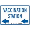 Vaccination Station (Left Arrow) Signs