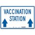 Vaccination Station (Up Arrow) Signs