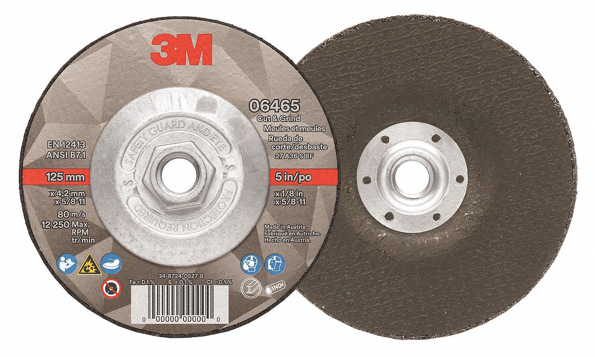 3M CUBITRON II, 5 in Abrasive Wheel Dia, PrecisionShaped Grain