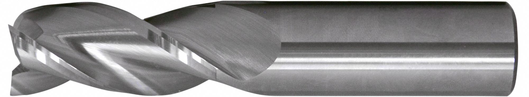 Square End Mill: Carbide, 3 Flute, 1" Mill Dia, 2-1/2" LOC, 5" OAL