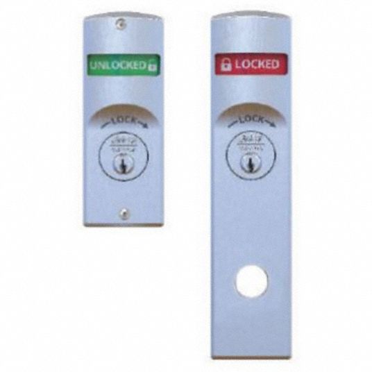 Privacy Lock with Occupancy Indicator in Satin Chrome