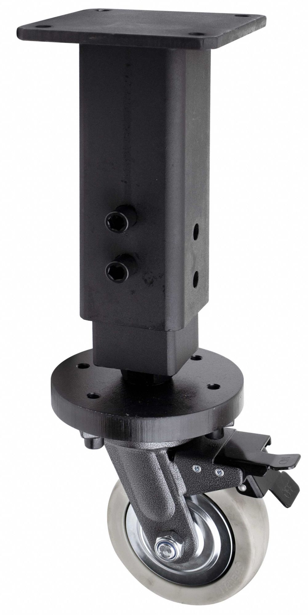 Adjustable Table Leg,  29.5 in H,  Caster