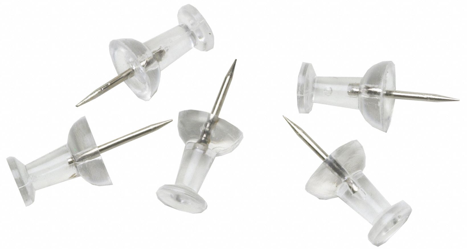 Universal Clear Push Pins, Plastic, 3/8, 400/Pack