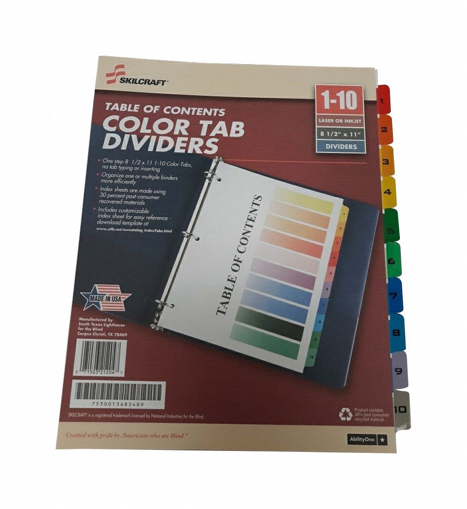 INDEX TABS,MULTICOLOR,10 TABS,PK10