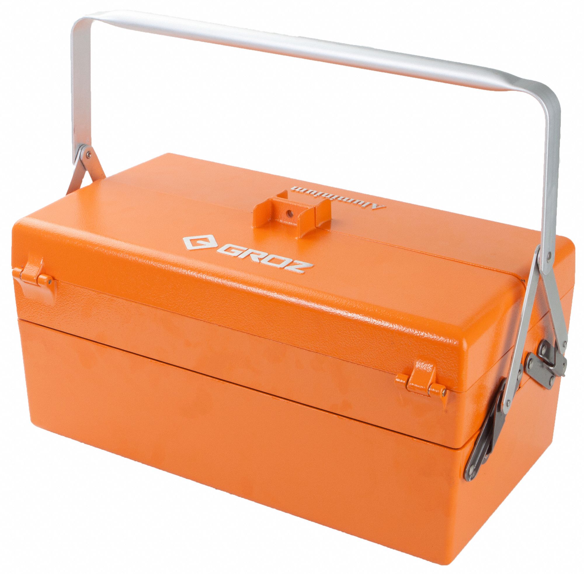 GROZ Aluminum, Tool Box, 18 1/8 in Overall Width, 8 5/8 in Overall