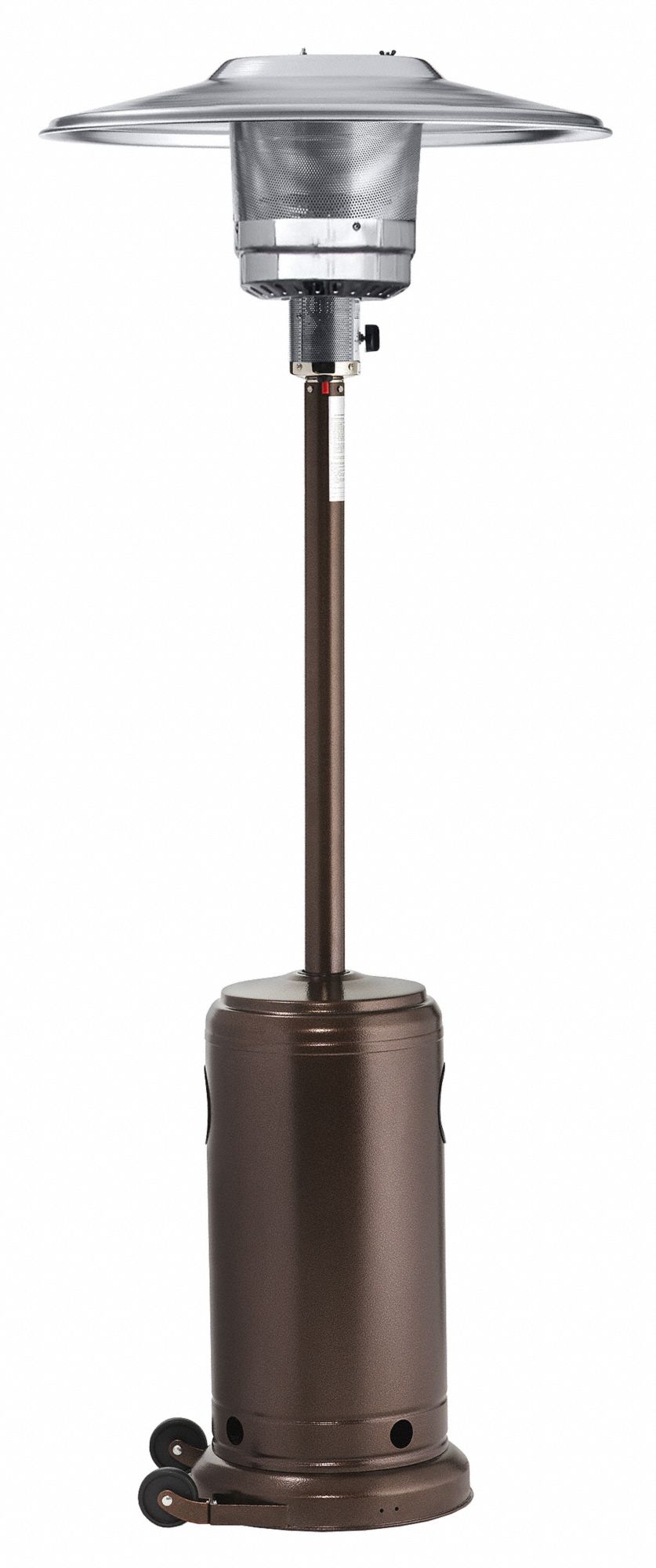 CROWN VERITY Patio Heater: Patio Heater, 45,000 BtuH Heating Capacity  Input, 6 to 10 ft, Bronze - Grainger