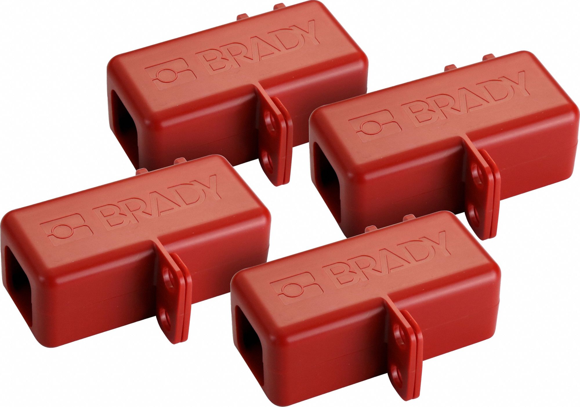 VERROU DU CÂBLE,2 CADENAS/VERROUILLAGE,ROUGE,CÂBLE 15/16 PO,2 29/32 X 3¾ X 1 13/32,PLASTIQ,PQ24