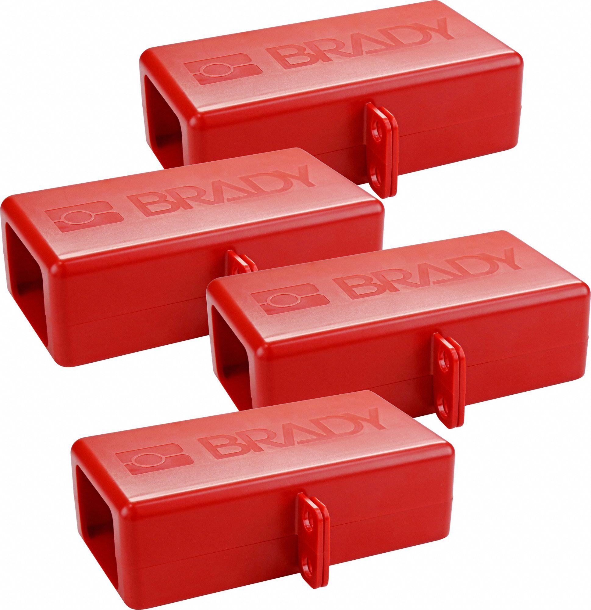 VERROUILLAGE DU CÂBLE,2 CADENAS/VERROU,ROUGE,CÂBLE 1 3/8 PO,4 5/32 X 1¾ X 4 5/32 PO,PLASTIQ,PQ24