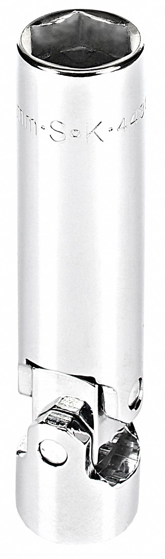 Spark Plug Socket: 3/8 in Drive Size, 14 mm Socket Size, 6-Point, Std, Chrome