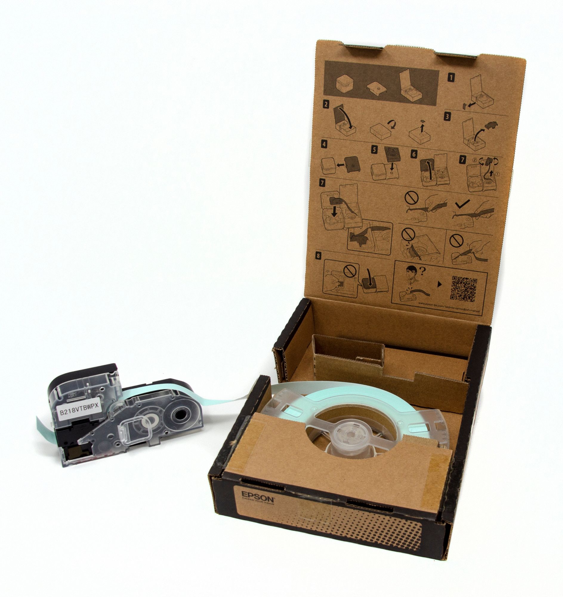 Continuous Label Stock: 3/4 in x 147 19/32 ft, Vinyl, White (Semi-Gloss), Indoor/Outdoor