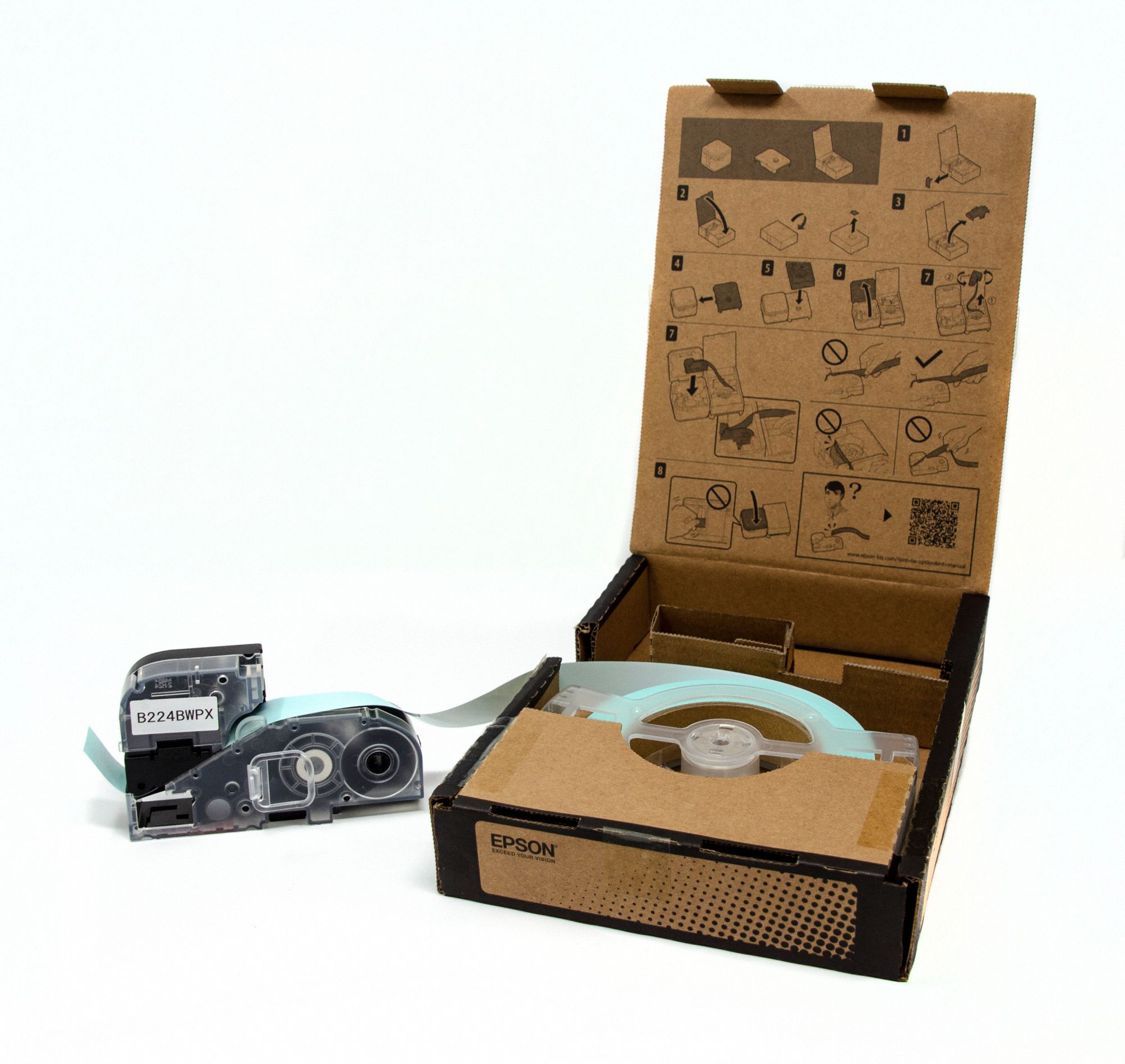 Continuous Label Stock: 1 in x 147 19/32 ft, Polyester, White (Gloss), Indoor/Outdoor