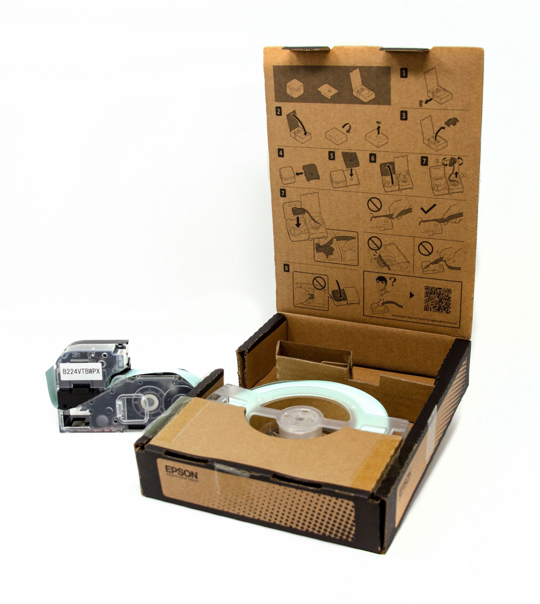 RUBAN VINYLE VRAC,24 MM X 45 M,NOIR/BLNC