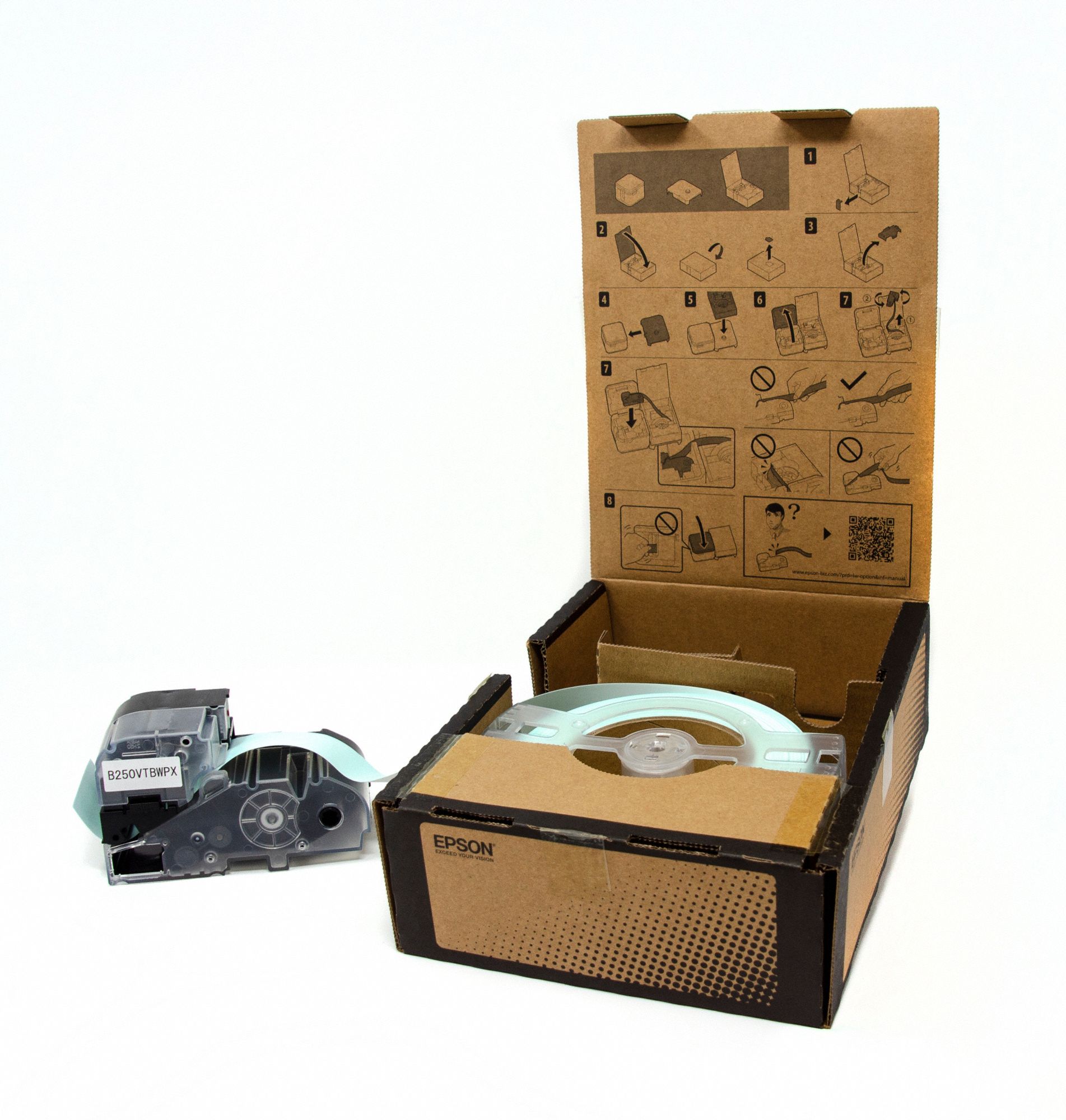 Continuous Label Stock: 2 in x 147 19/32 ft, Vinyl, White (Semi-Gloss), Indoor/Outdoor