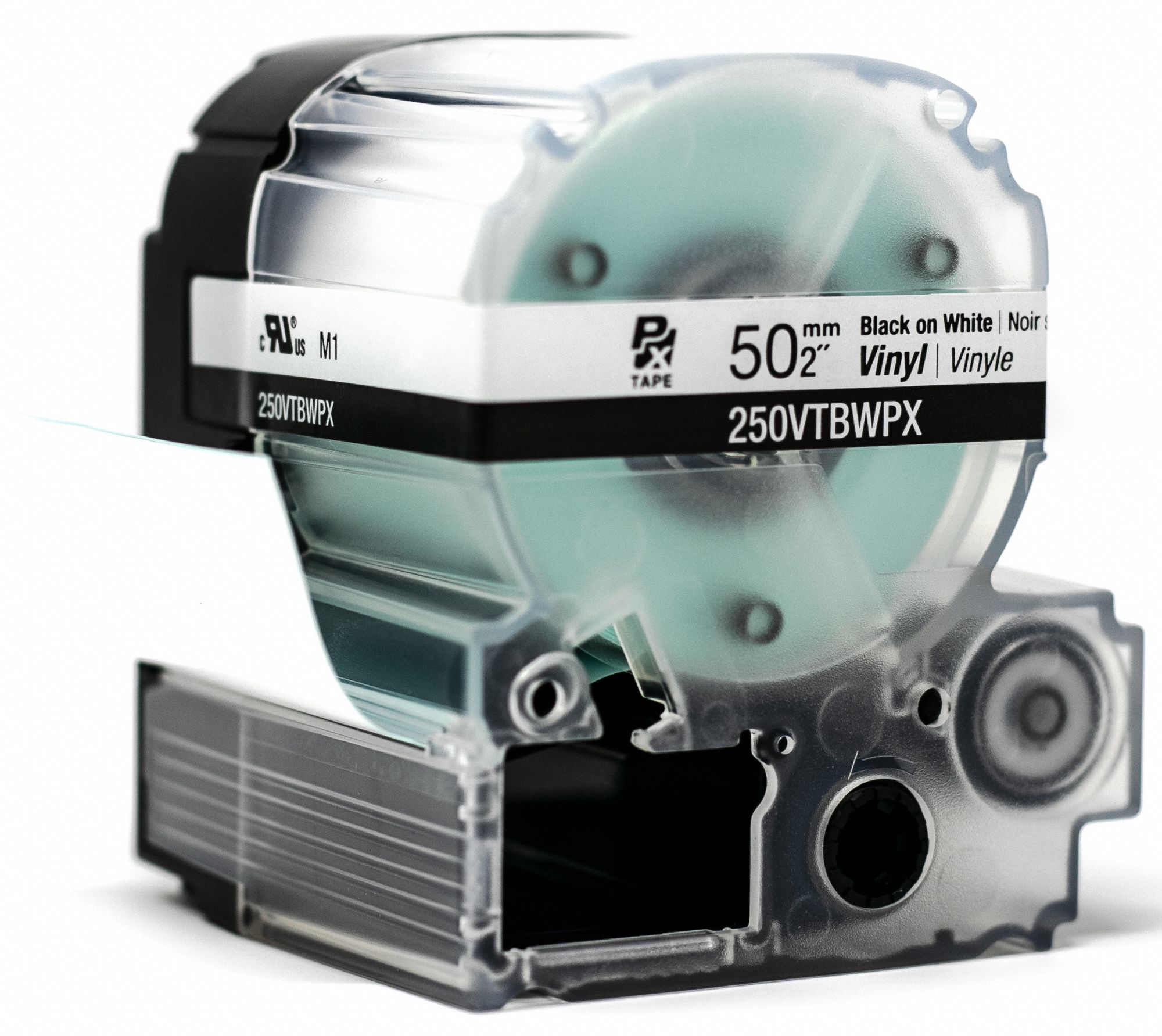 RUBAN VINYLE 50MM X 7M NR/BLNC