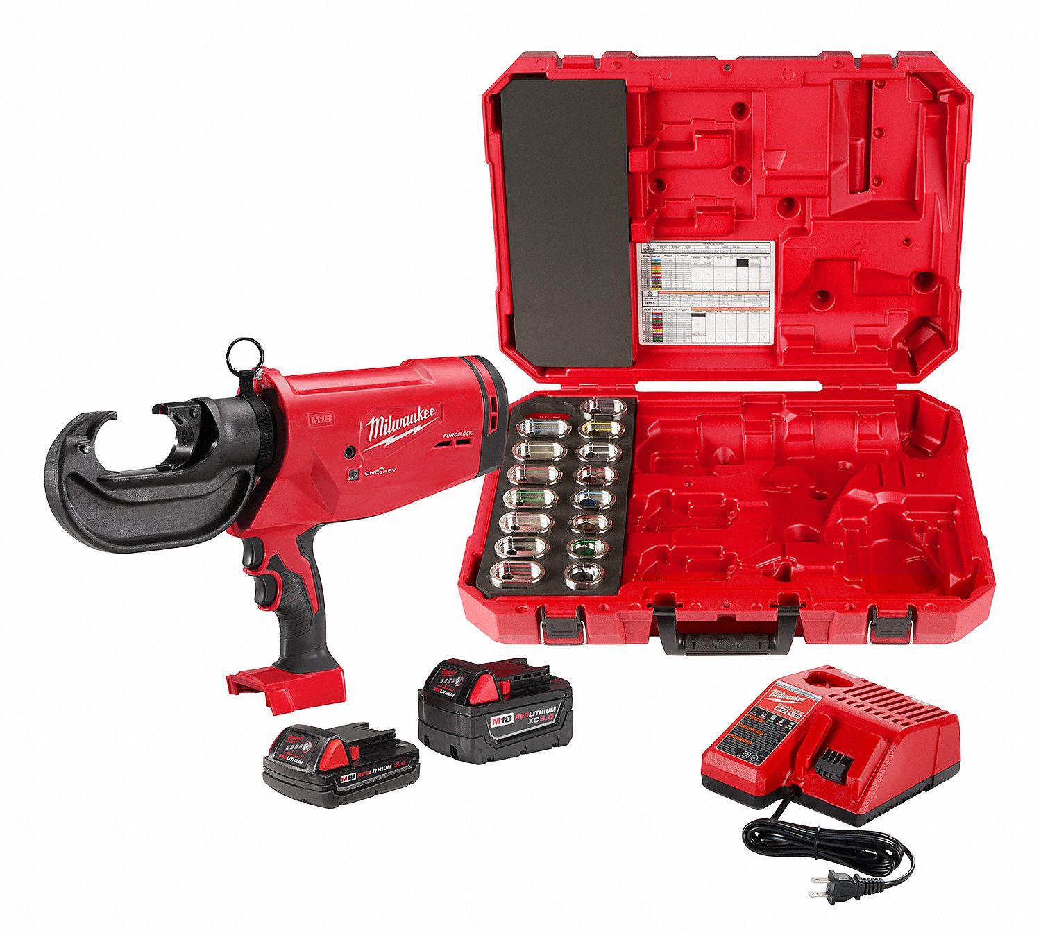 MILWAUKEE Cordless Crimping Tool Kit 12 ton Max. Crimping Force, U