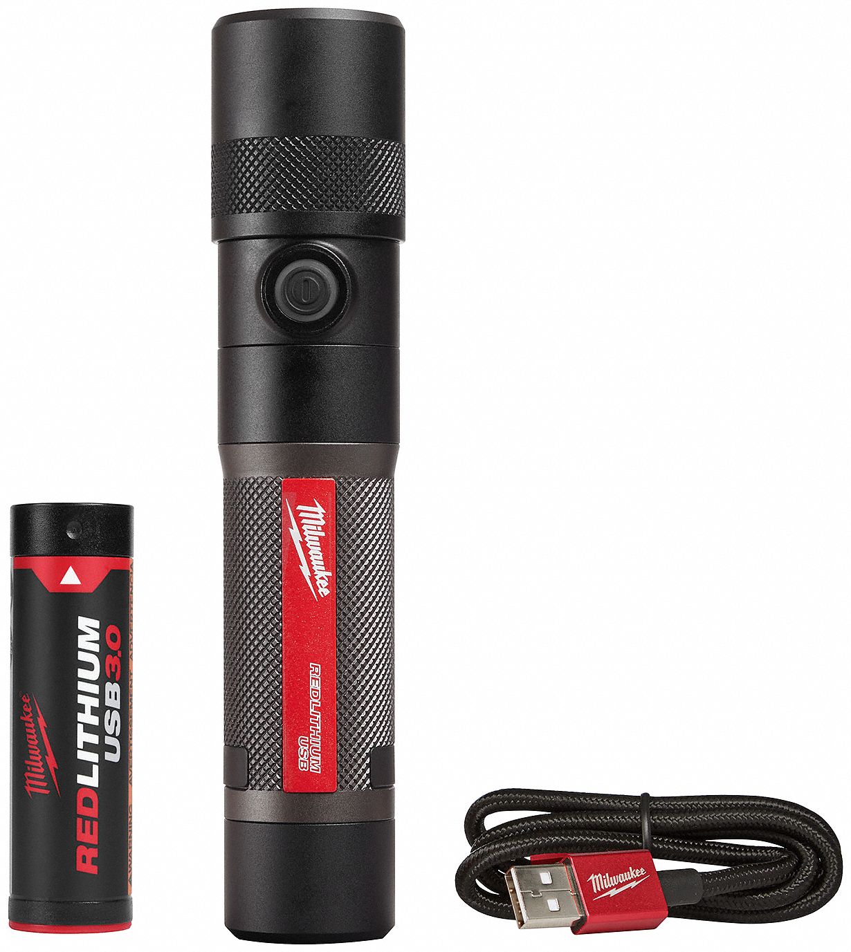 RECHARGEABLE TWIST FOCUS FLASHLIGHT, USB, LED, IP67, 1100 LM, BEAM 574 FT, 6 3/32 IN L, 6.6 OZ