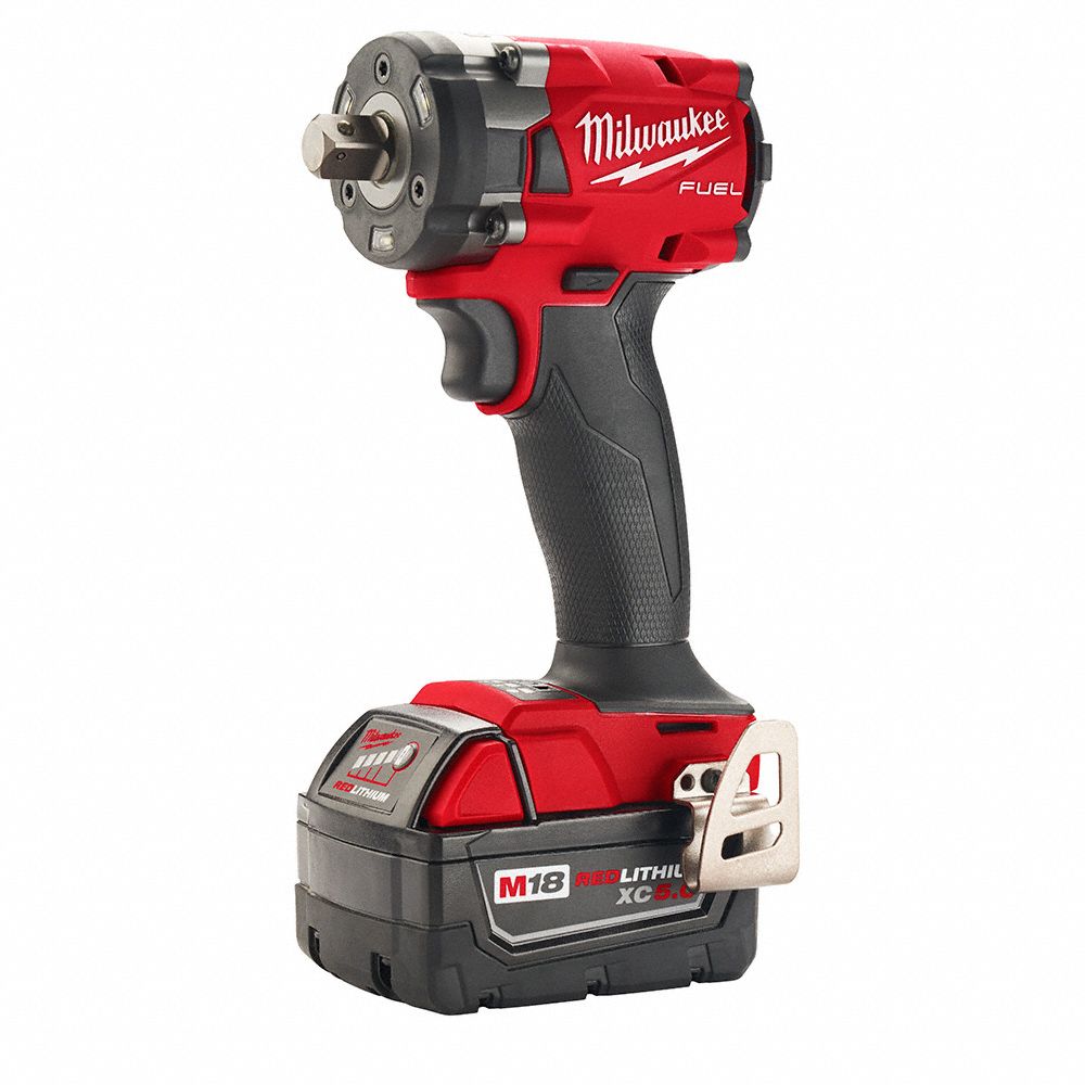MILWAUKEE Cordless, Impact Wrench Kit, 18V DC, 250 ftlb Breakaway