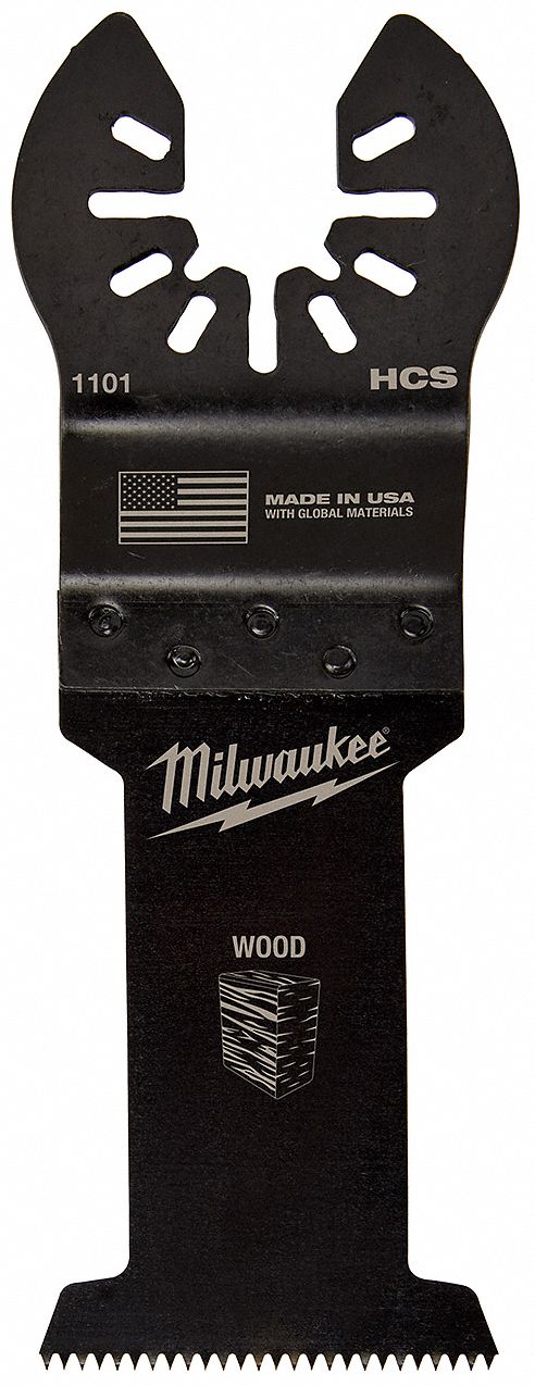 Oscillating Tool Blade: 1 3/8 in Blade Wd, 4 1/16 in Overall Lg, Fast Cutting, Steel