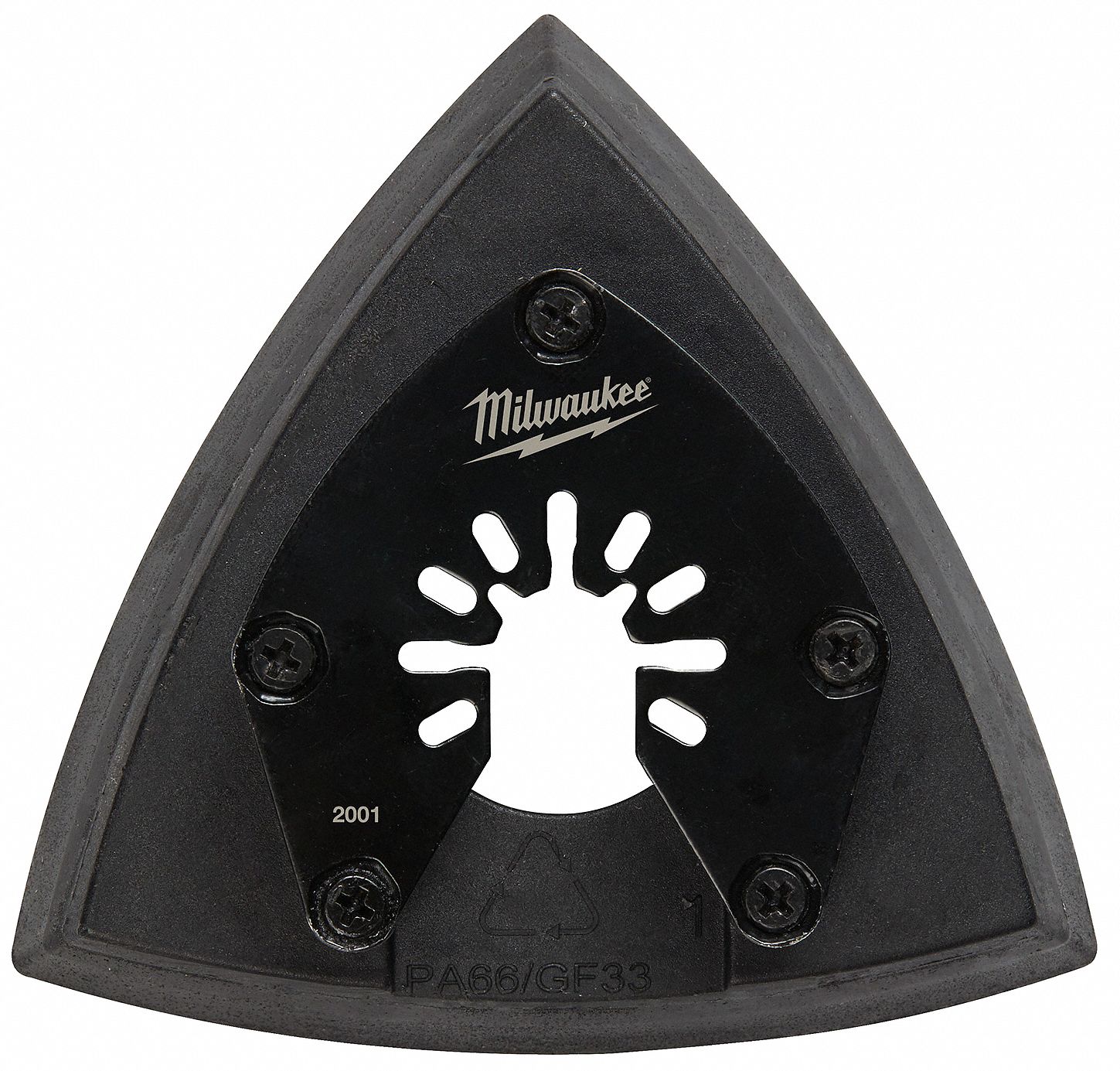 3 9/16 in Wd, Universal Open Back, Oscillating Tool Backing Pad