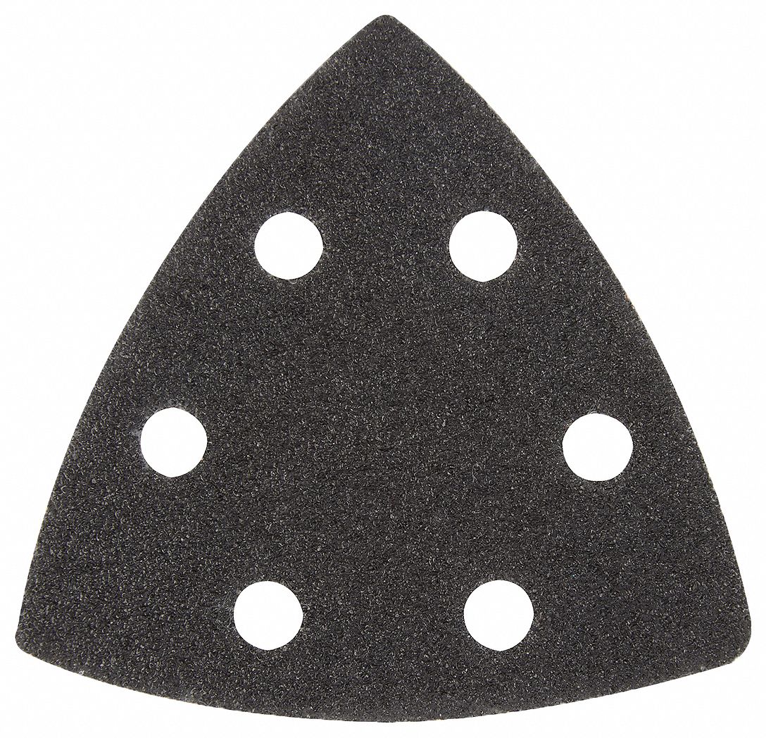Oscillating Tool Sanding Sheet: 3 1/2 in Wd, 60 Grit, Sanding Sheet, Silicon Carbide, 6 PK