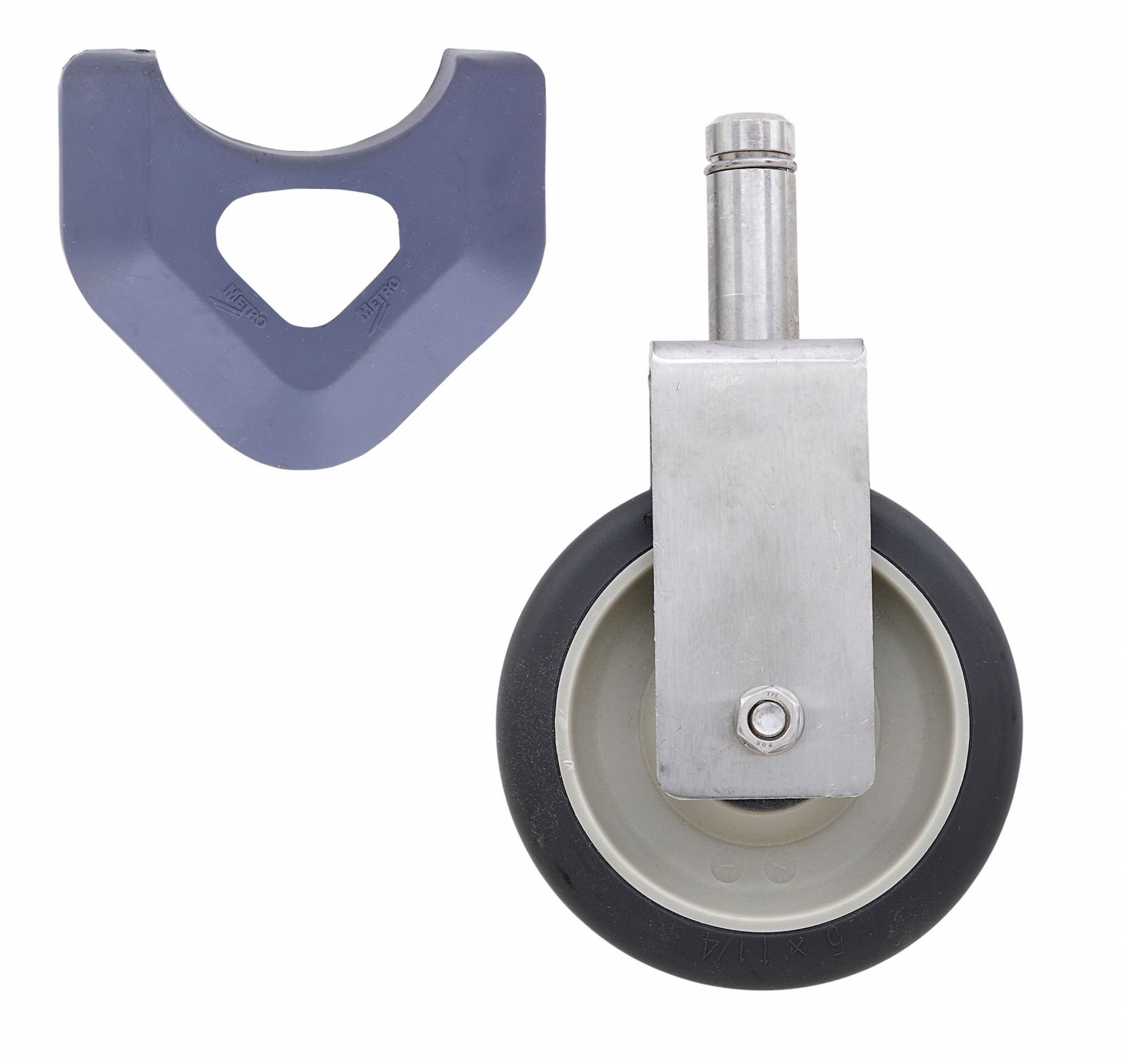 METRO, 5 in Caster Wheel Dia, Polyurethane, CartWashable Rigid Stem Caster 60YU925MPRXGSA