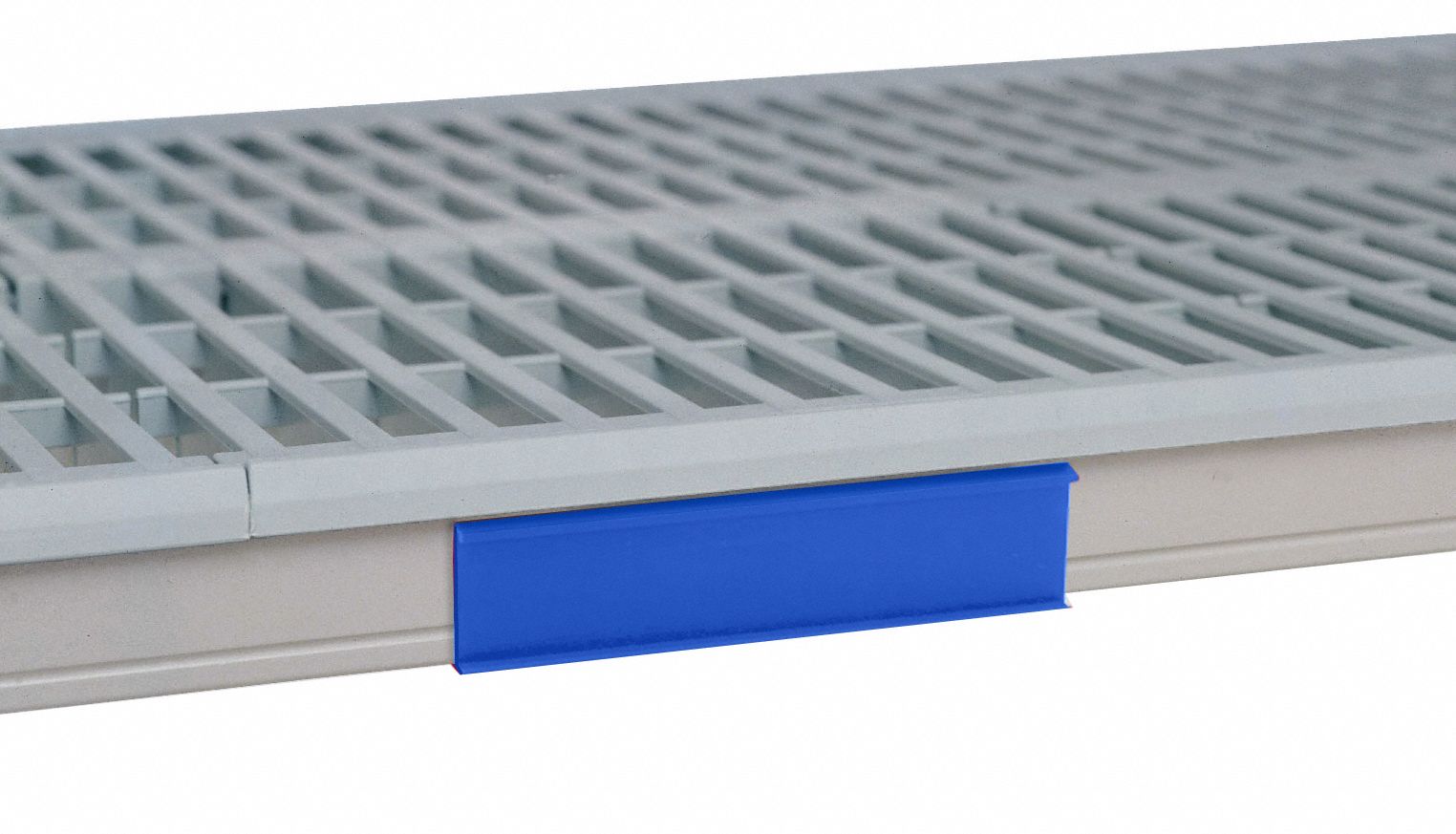 Color Shelf Marker: MetroMax i Series, 6 in Overall Wd, 1 1/2 in Overall Ht, Blue