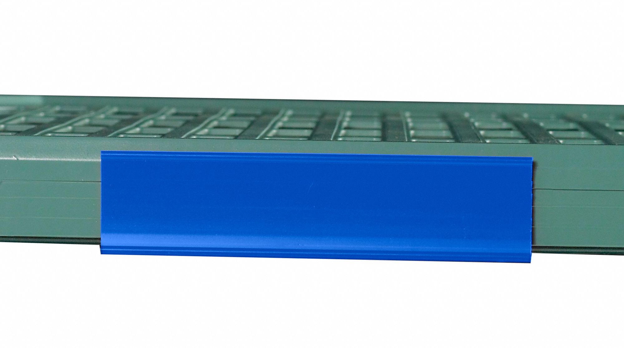 Color Shelf Marker: MetroMax Q Series, 6 in Overall Wd, 1 1/2 in Overall Ht, Blue