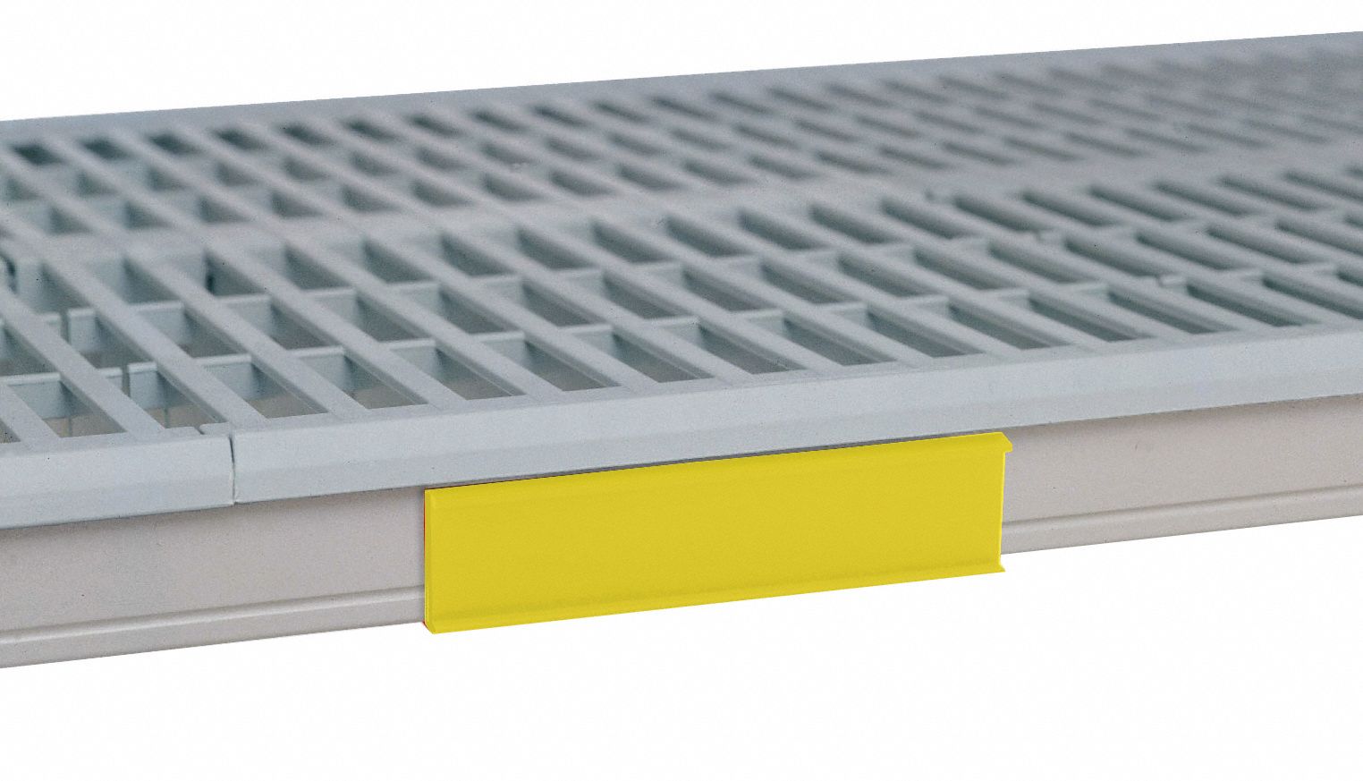 Color Shelf Marker: MetroMax i Series, 6 in Overall Wd, 1 1/2 in Overall Ht, Yellow