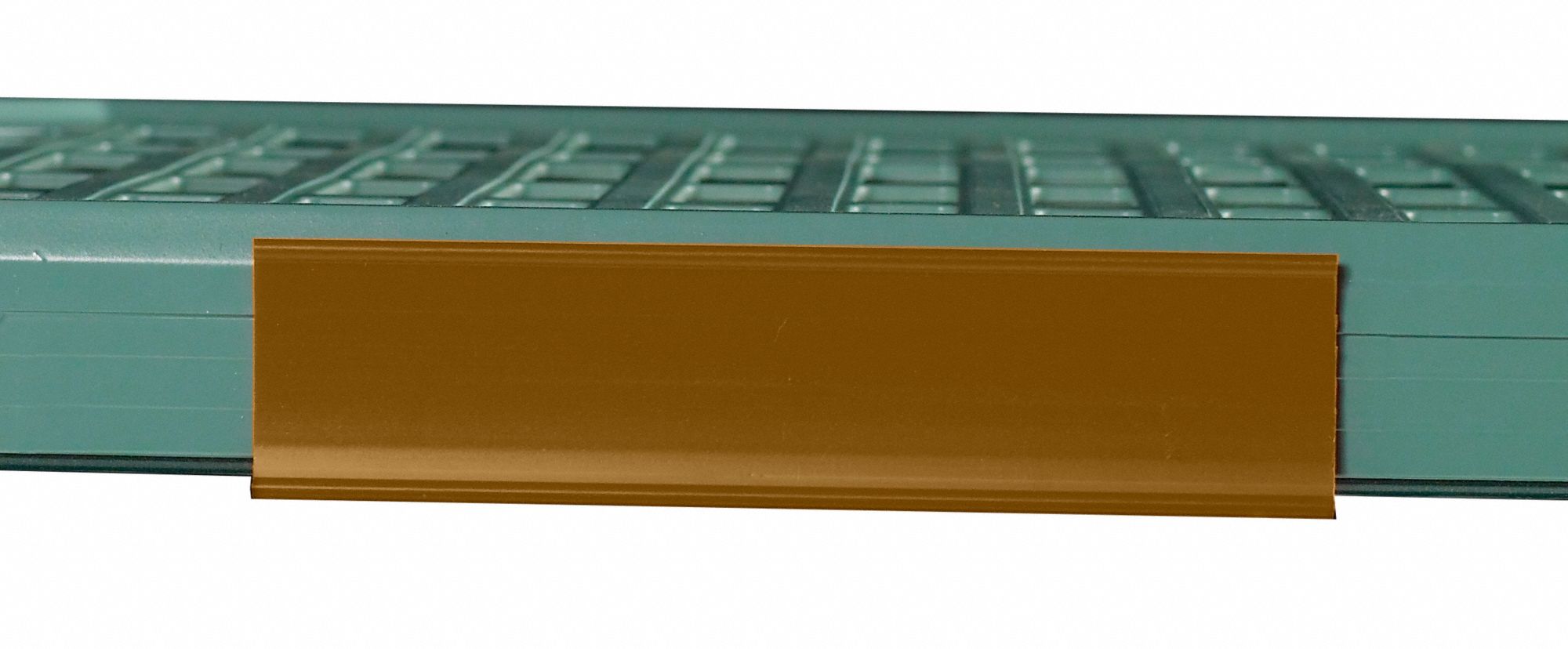 Color Shelf Marker: MetroMax Q Series, 6 in Overall Wd, 1 1/2 in Overall Ht, Tan