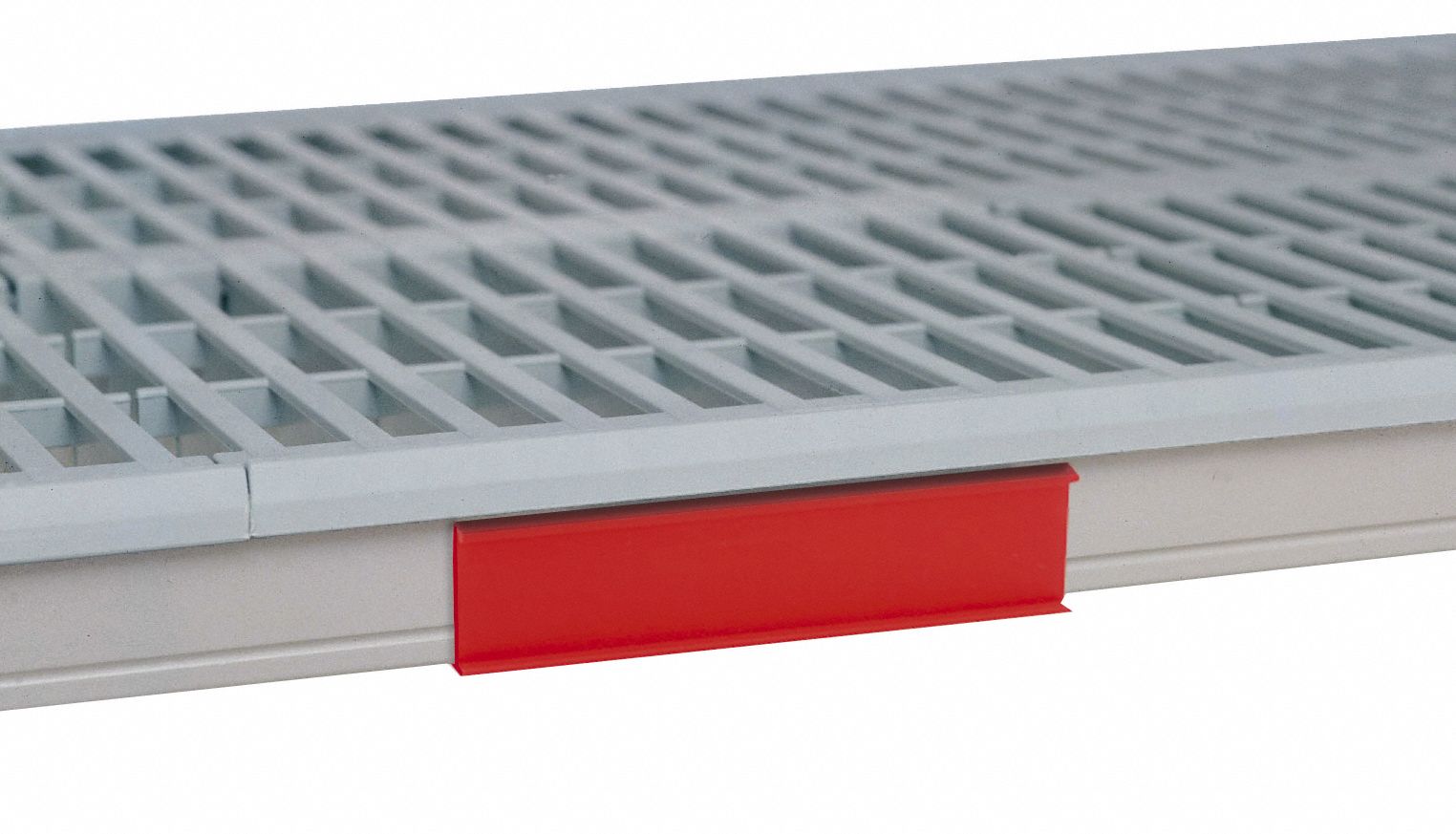 Color Shelf Marker: MetroMax i Series, 6 in Overall Wd, 1 1/2 in Overall Ht, Red