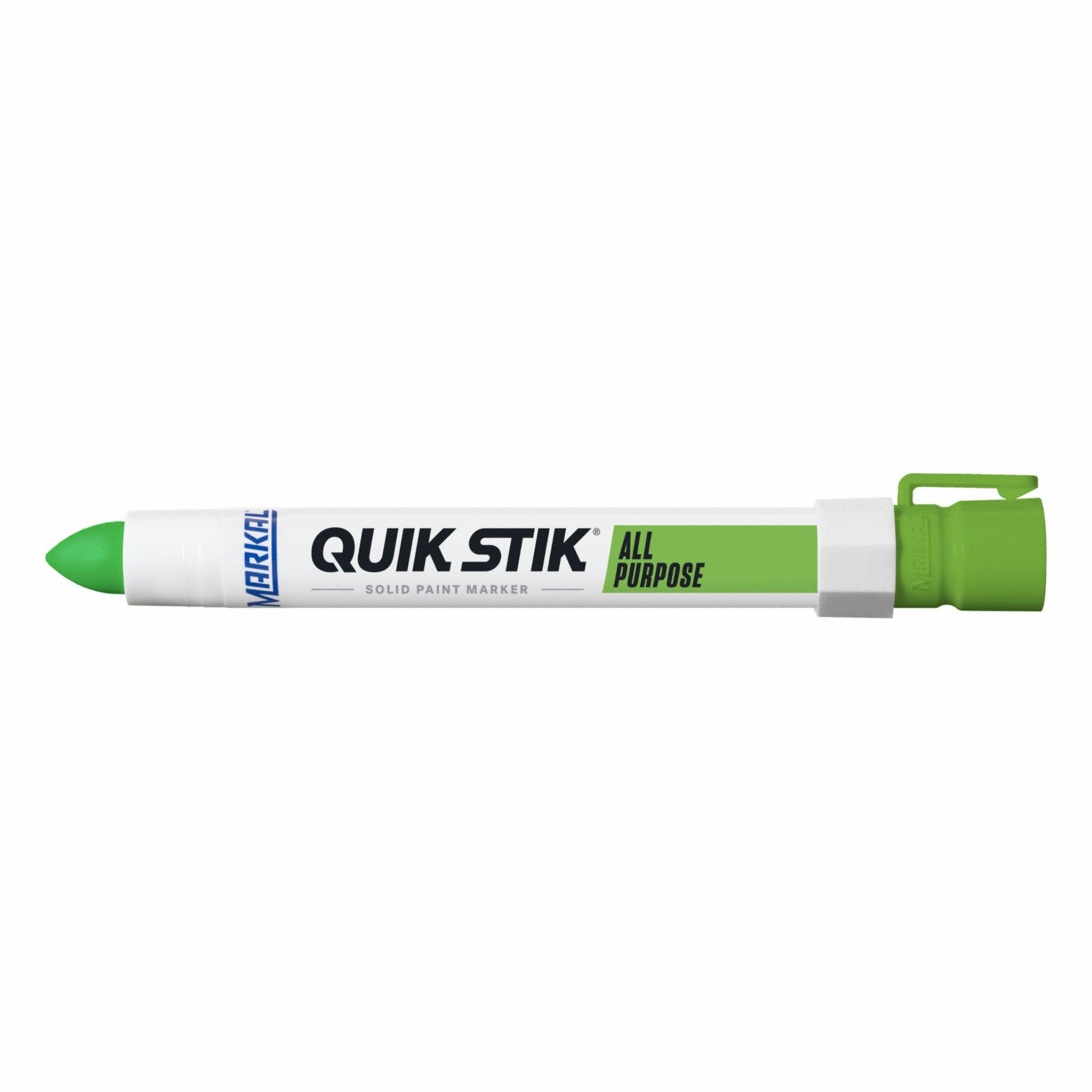 Solid Paint Marker: Fluorescent Green, Plastic, 0°F – 392°F Surface Temp Range