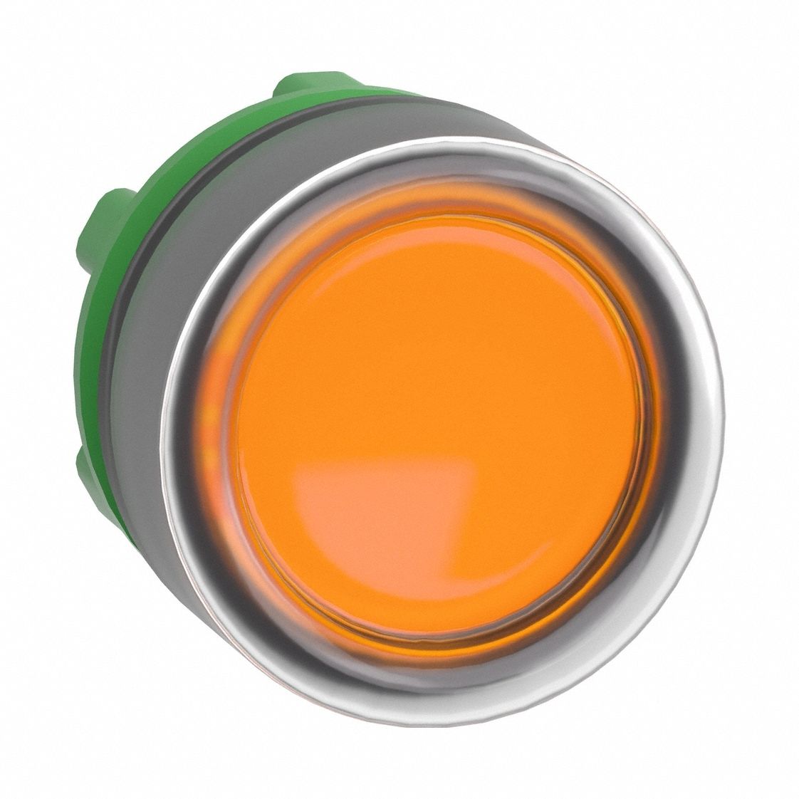 Flush Push Button: Orange, 22 mm Mounting Size, Non-Metallic, Momentary