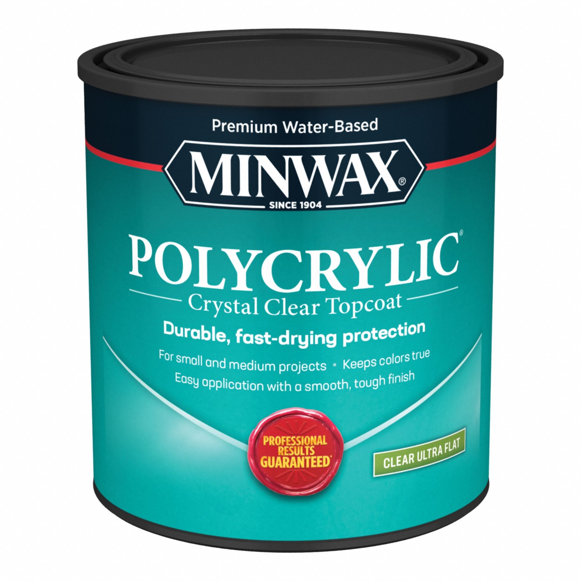 Finish: Varnish, Interior, Water, 32 fl oz Container Size, Wood, Ultra-Flat, Clear, Clear