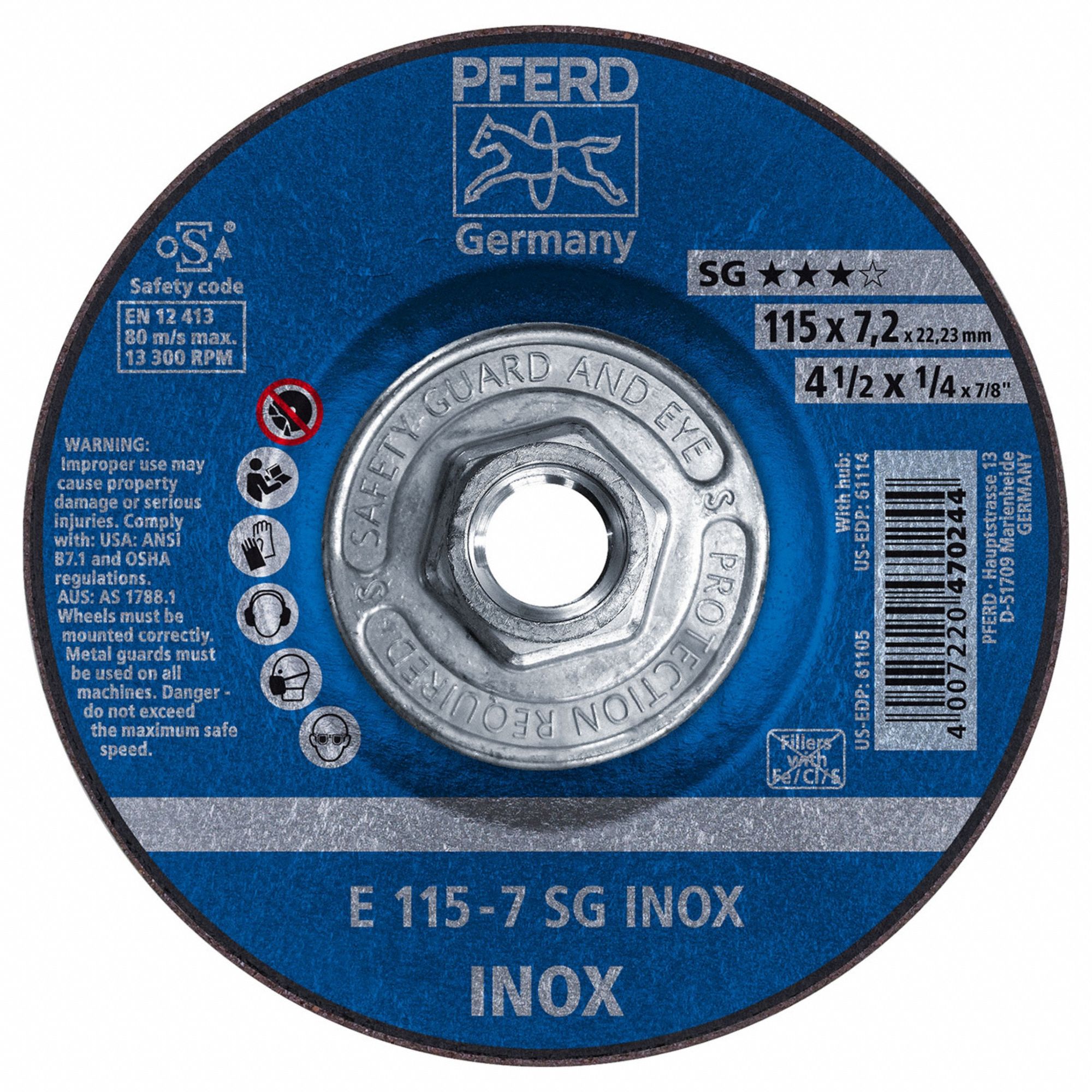 DepressedGrindWhl, 5/8"-11CN, ThreadHle