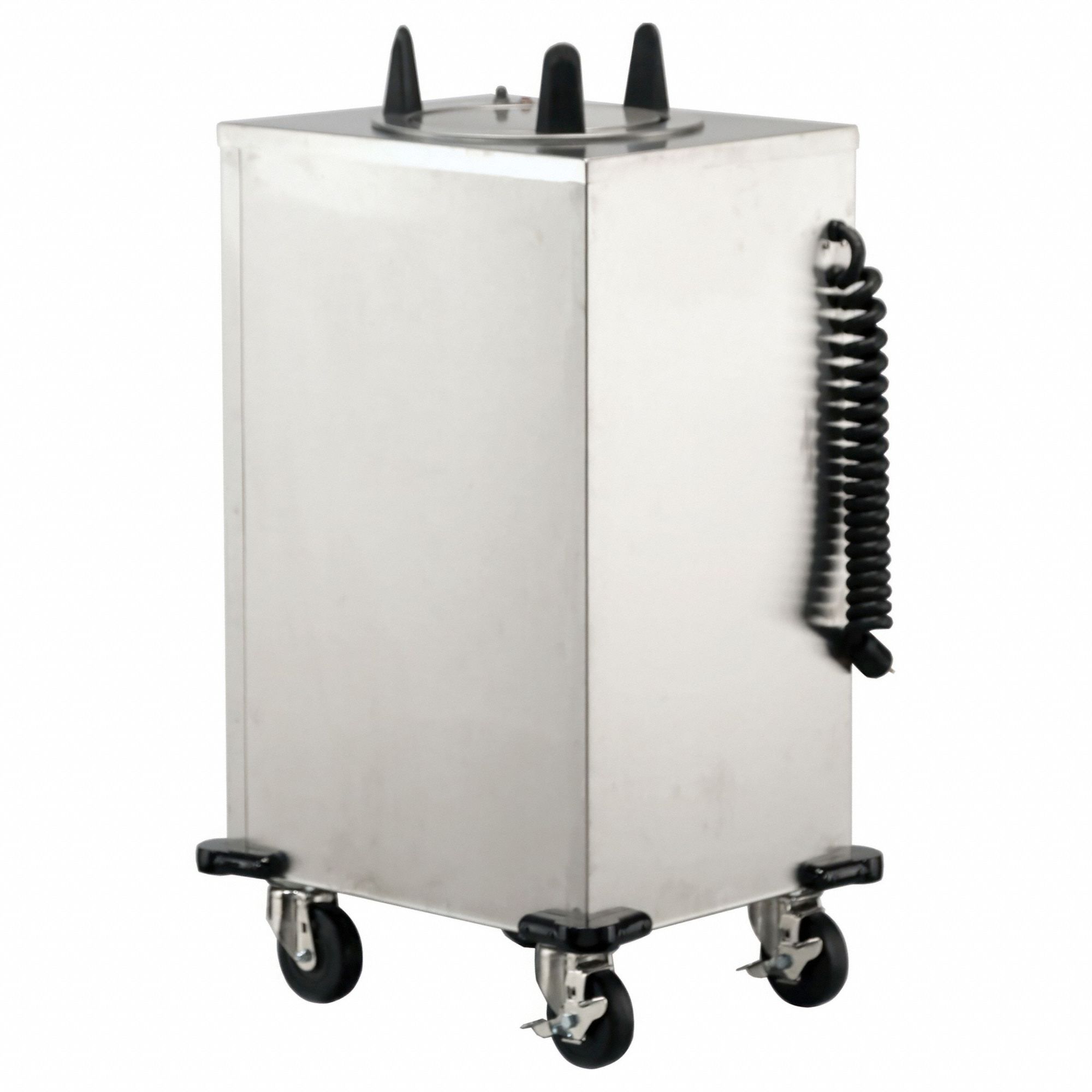 Plate Dispenser Cart: Heated, 12 1/4 in Plate Size, 39 7/8 in Overall Ht, NSF Certified