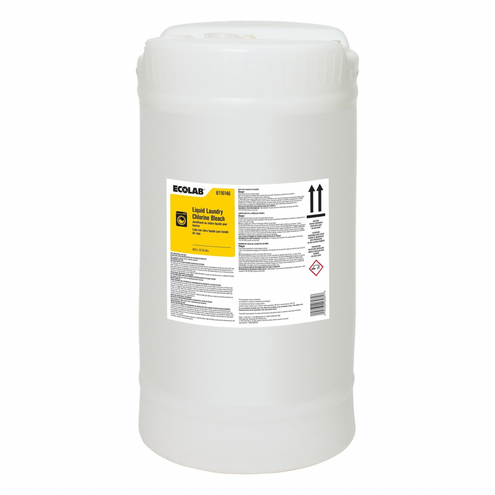 Chlorine Bleach 15 gal Drum Light Yellow