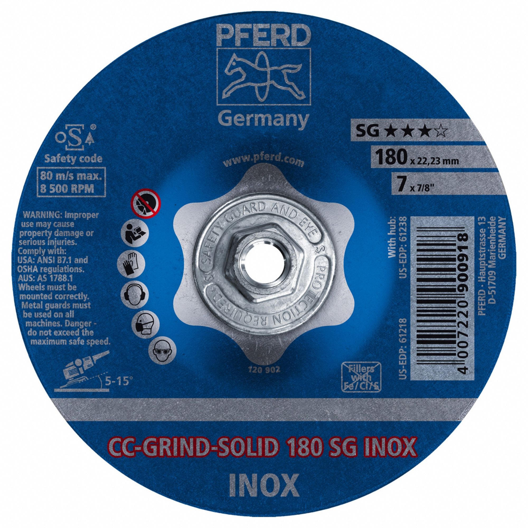 DepressedGrindWhl 5/8 -11CN ThreadHle