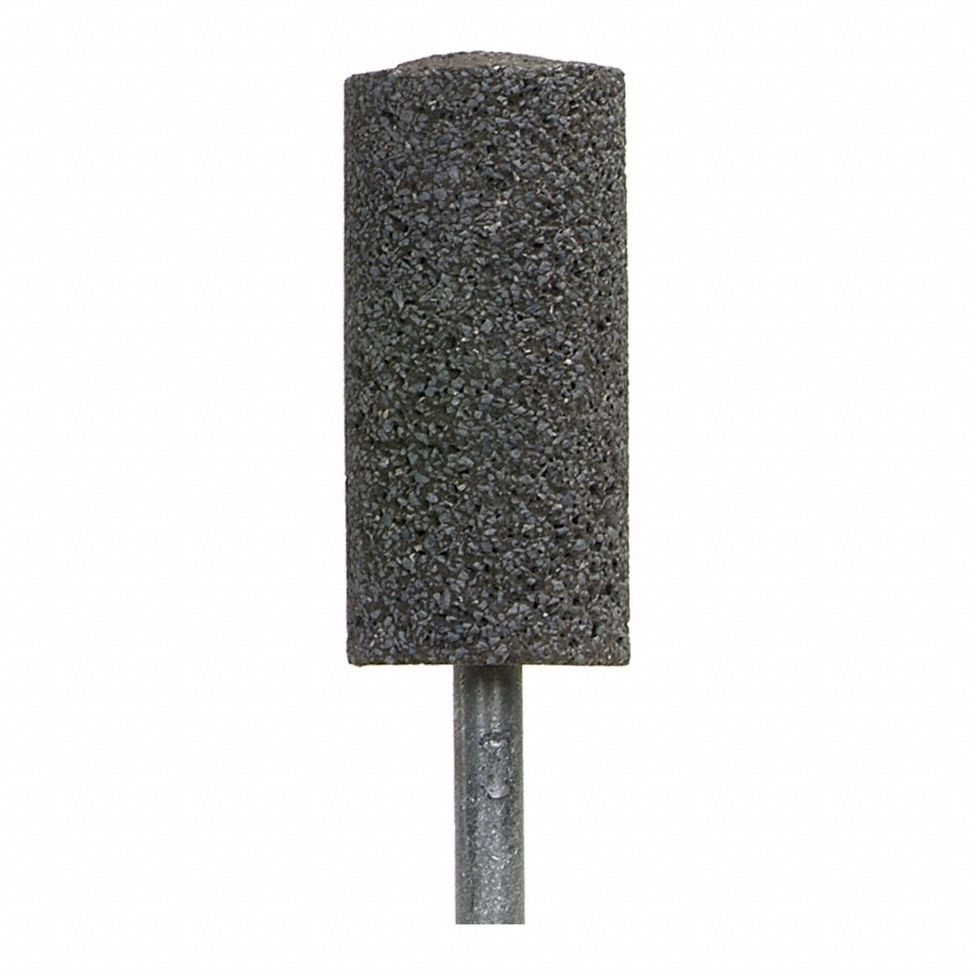 RESIN BOND MOUNTED POINT, 1 IN DIAMETER, ZIRCONIA ALUMINA, 24 GRIT, W222