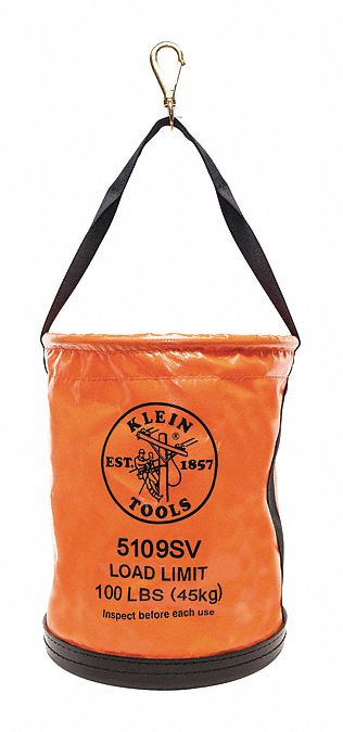 BUCKET BAG,ORANGE,12 IN DIA,ROUND