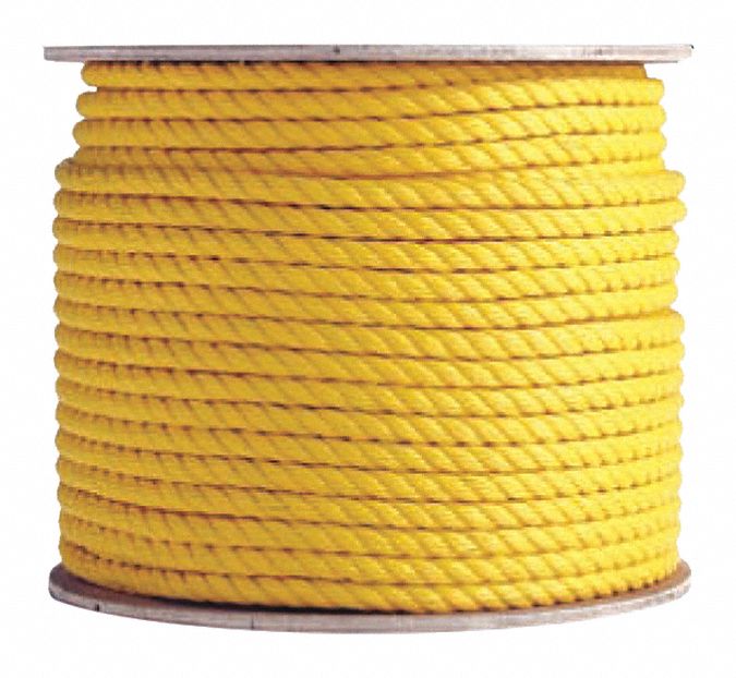 JAYDEE BOEN, 1,200 ft Overall Lg, Poly Rope,Yellow,5/8X1200ft -  616N17
