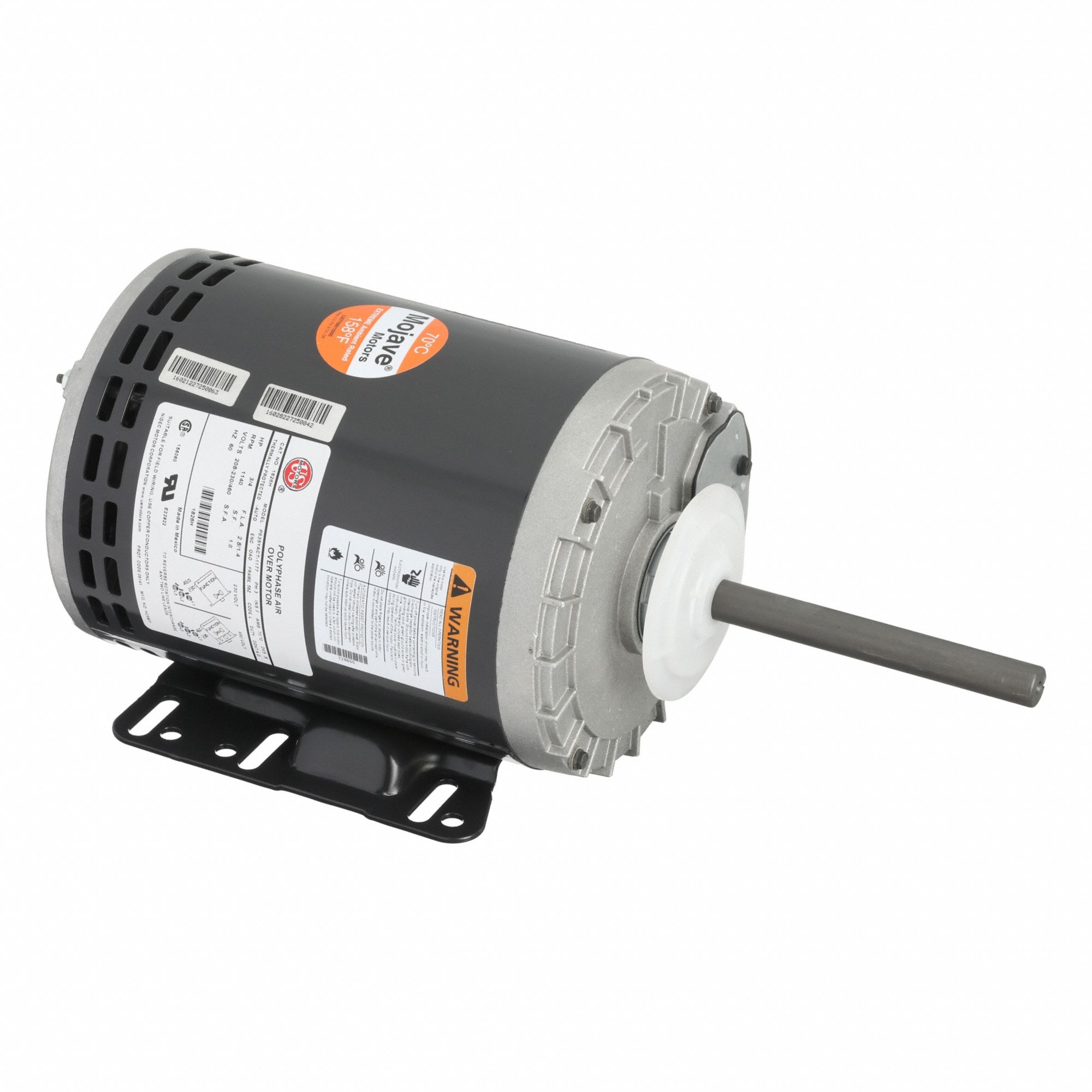 U.S. MOTORS, Rigid Base Mount, Totally Enclosed Air-Over, Condenser Fan ...