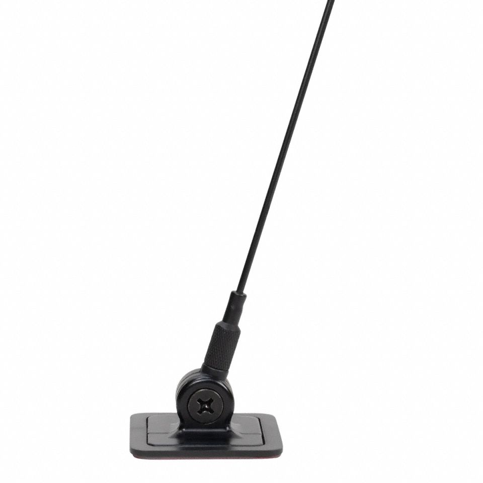 Window Mount Antenna: VH/VHF, Whip, 24 in Overall Lg, Black